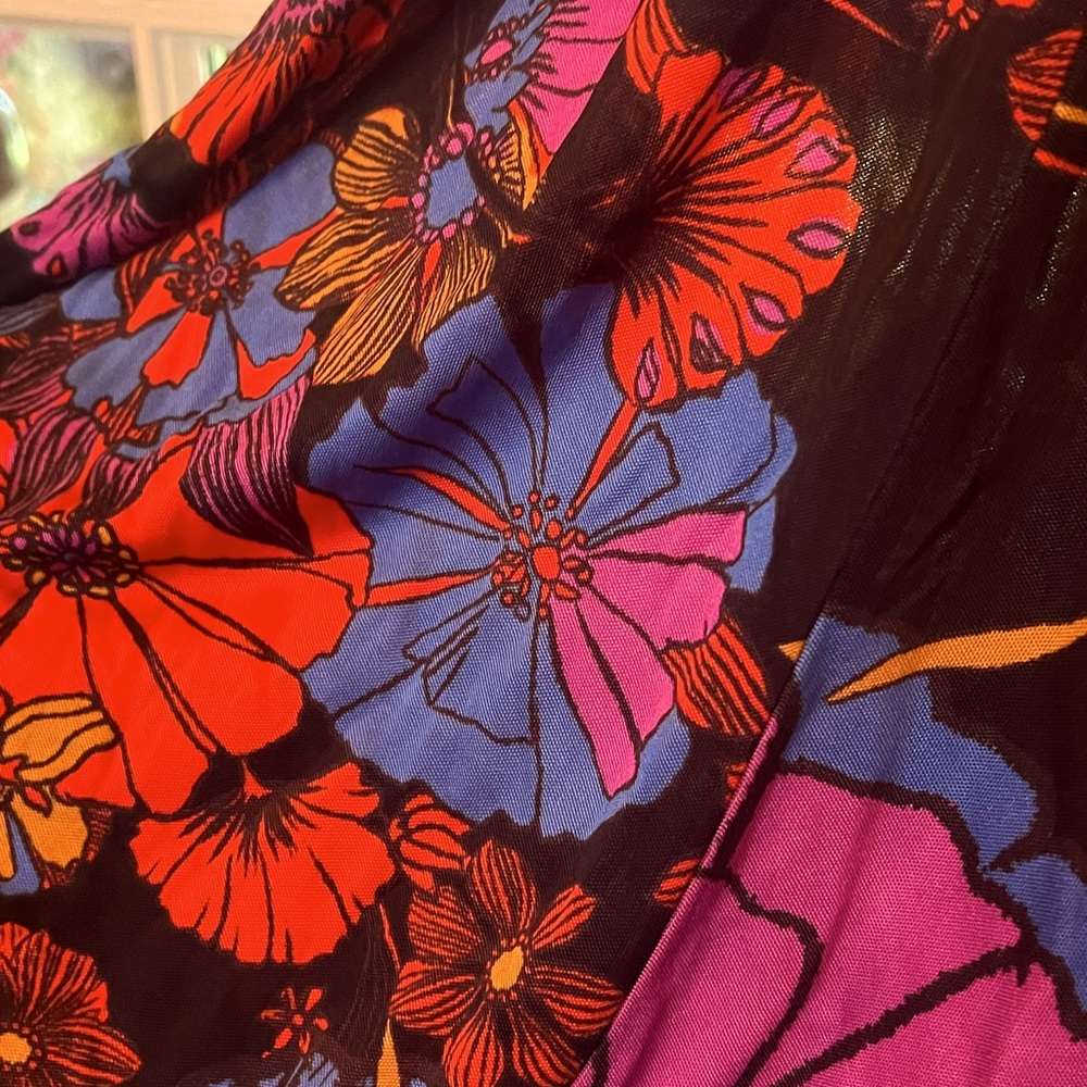 Free People retro poppy fall print dress. NWOT Fall